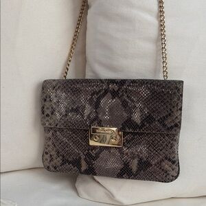 Michael Kors Snakeskin Shoulder/Clutch Bag